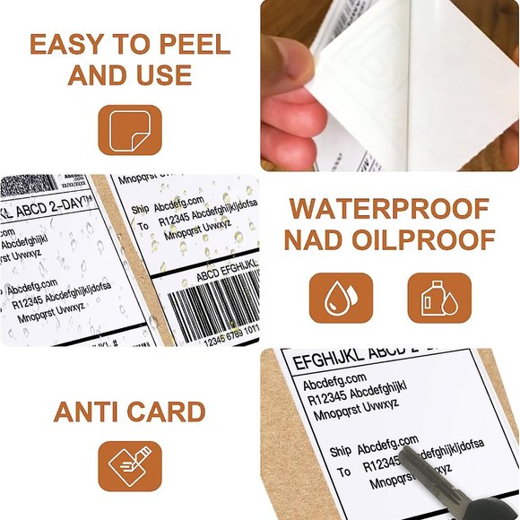 1000 4x6 Fanfold Thermal Labels Direct Shipping Label for Zebra Rollo Printer - Picture 4 of 7